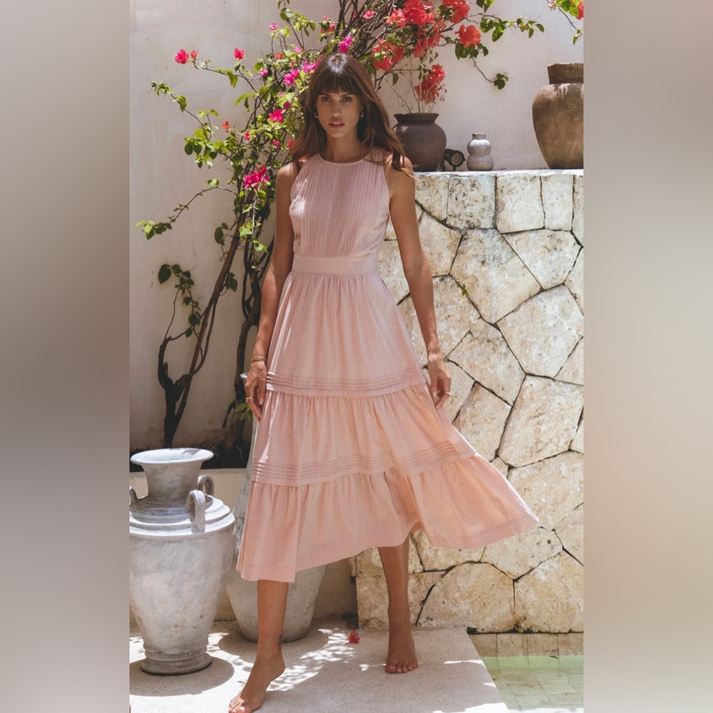 Pampelone MIDI dress, organic Cotton, handmade from Bali